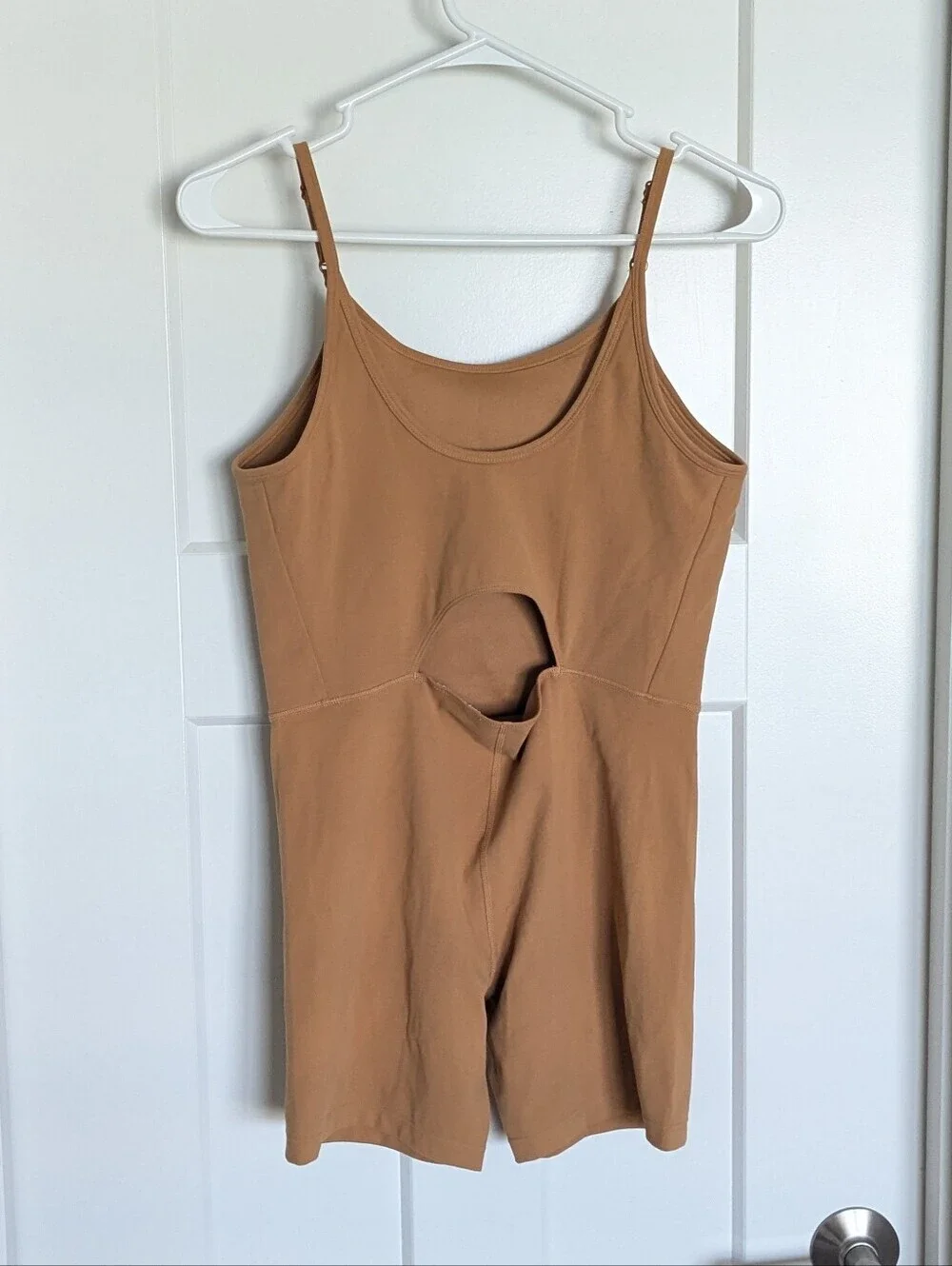Nike One Dri-Fit One Piece Romper - Flax Tan - Dance Gymnastics Unitard sz XL